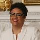 Poet Elizabeth Alexander speaks April 17, 2015, during an event in the State Dining Room at the White House in Washington, D.C. First lady Michelle Obama hosted the event in celebration of National Poetry Month.
Mark Wilson/Getty Images